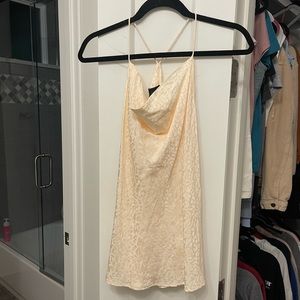 Off White Cheetah Print Tank Top